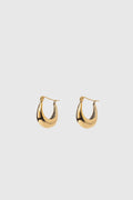 Pendientes Aro Ovalado Dorado Pequeño