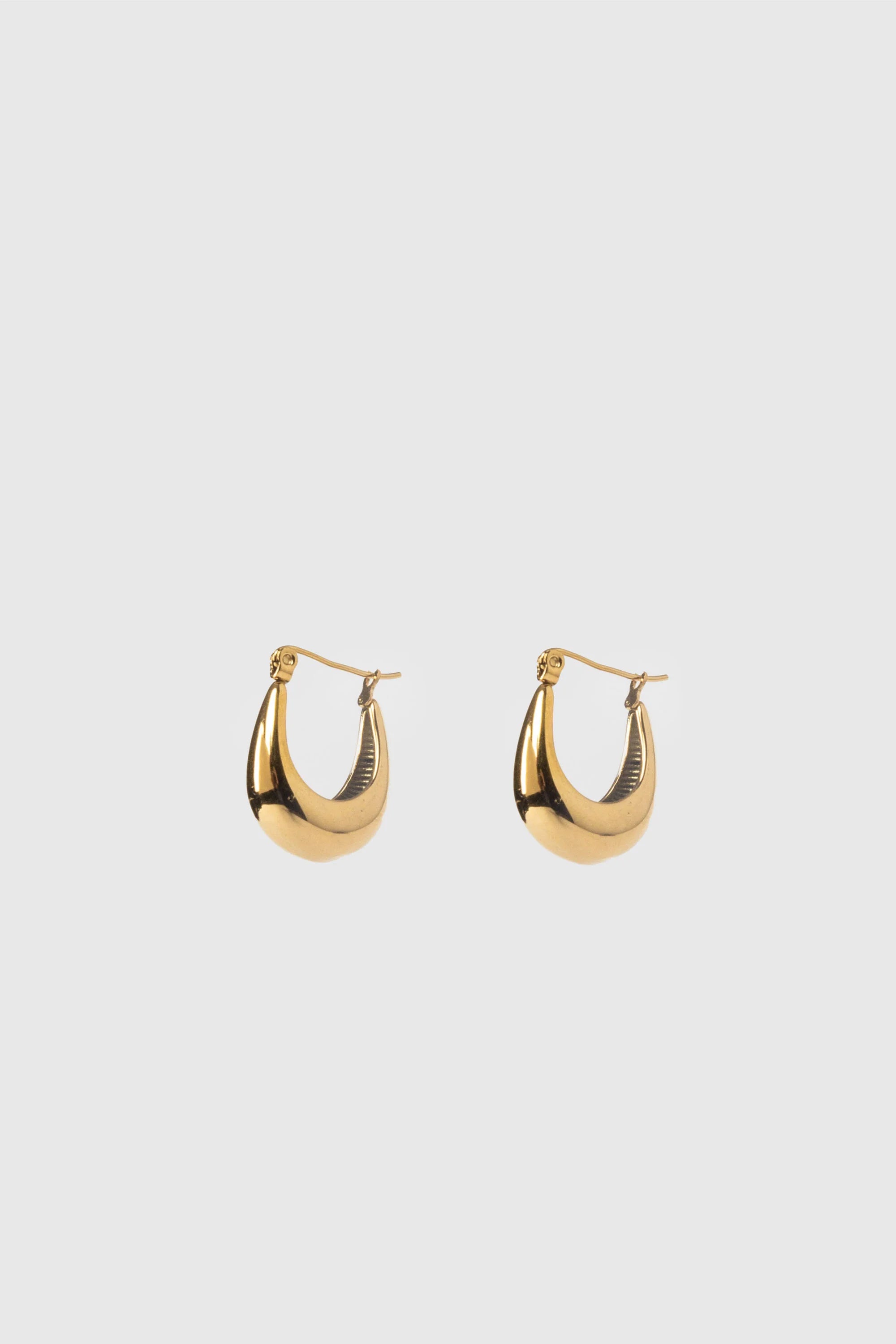 Pendientes Aro Ovalado Dorado Pequeño