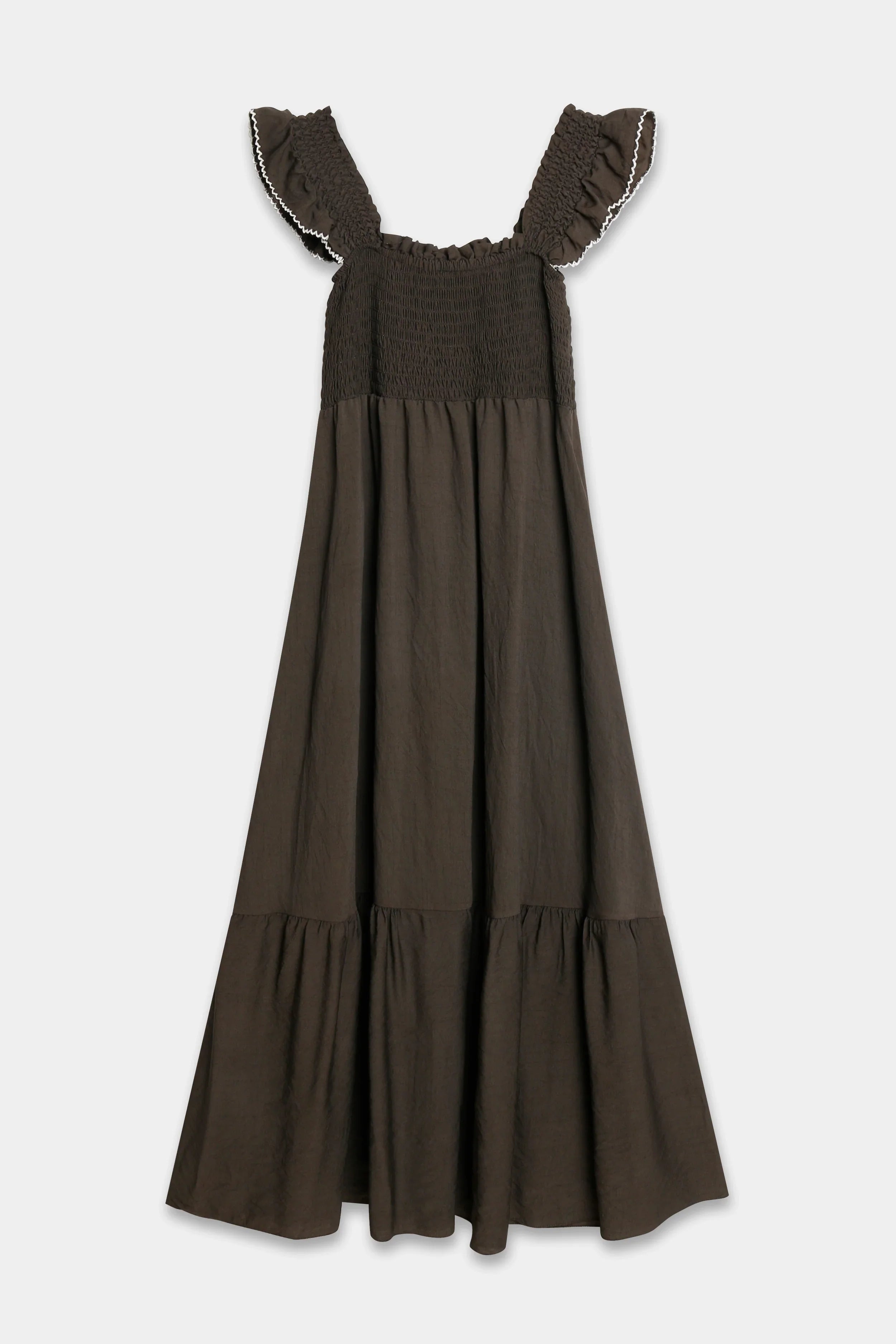 Vestido Largo Vivian marrón completo - vestido largo versátil - Zeyala